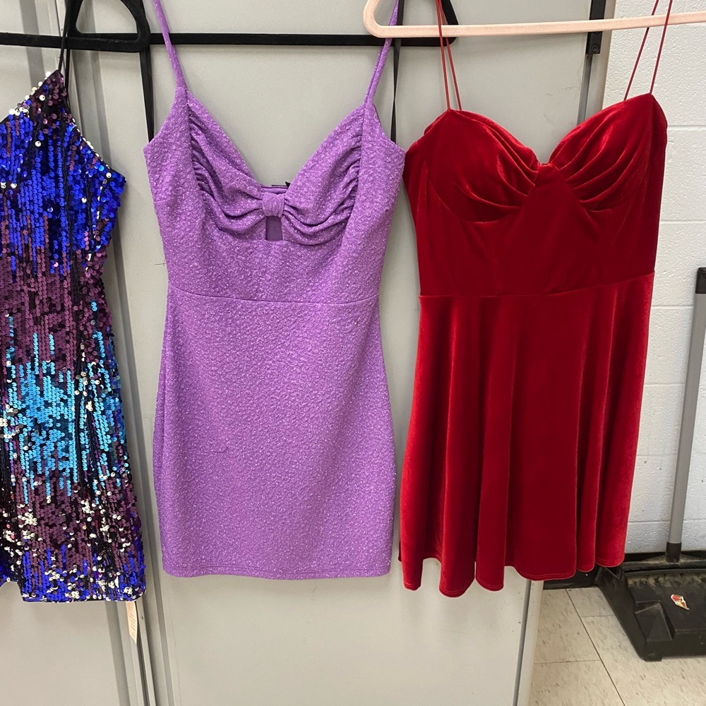 Red velvet  Mini Dress